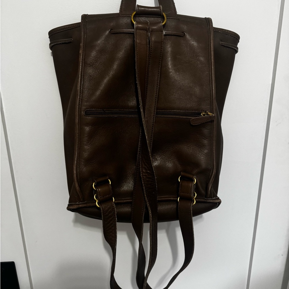 Coach Brown Leather Rucksack Backpack style 9943 - Picture 2 of 5